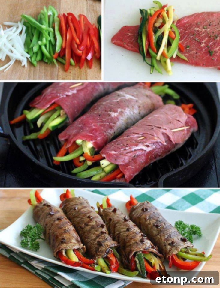 Delicious Balsamic-Glazed Steak Rolls, an elegant appetizer or light meal.