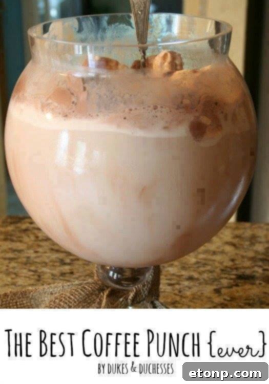 Refreshing Coffee Punch, an ideal beverage for gatherings and parties.