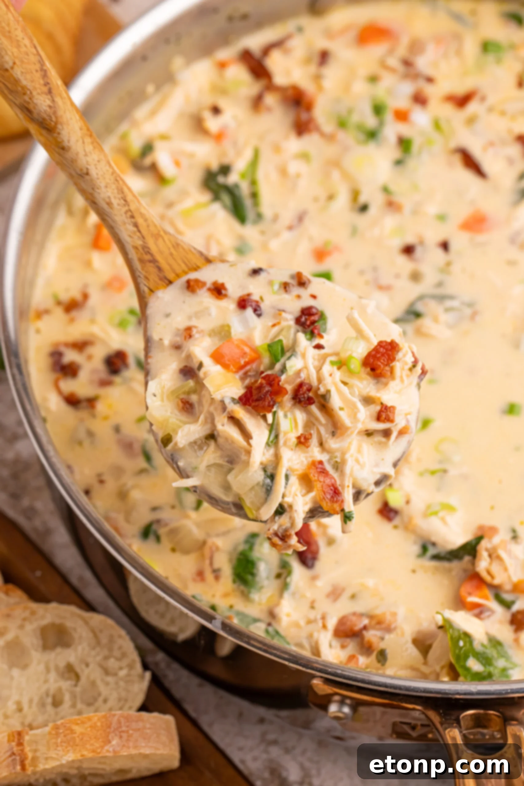 Creamy Ranch Chicken Soup 2 Crack Chicken Soup in a cooking pot