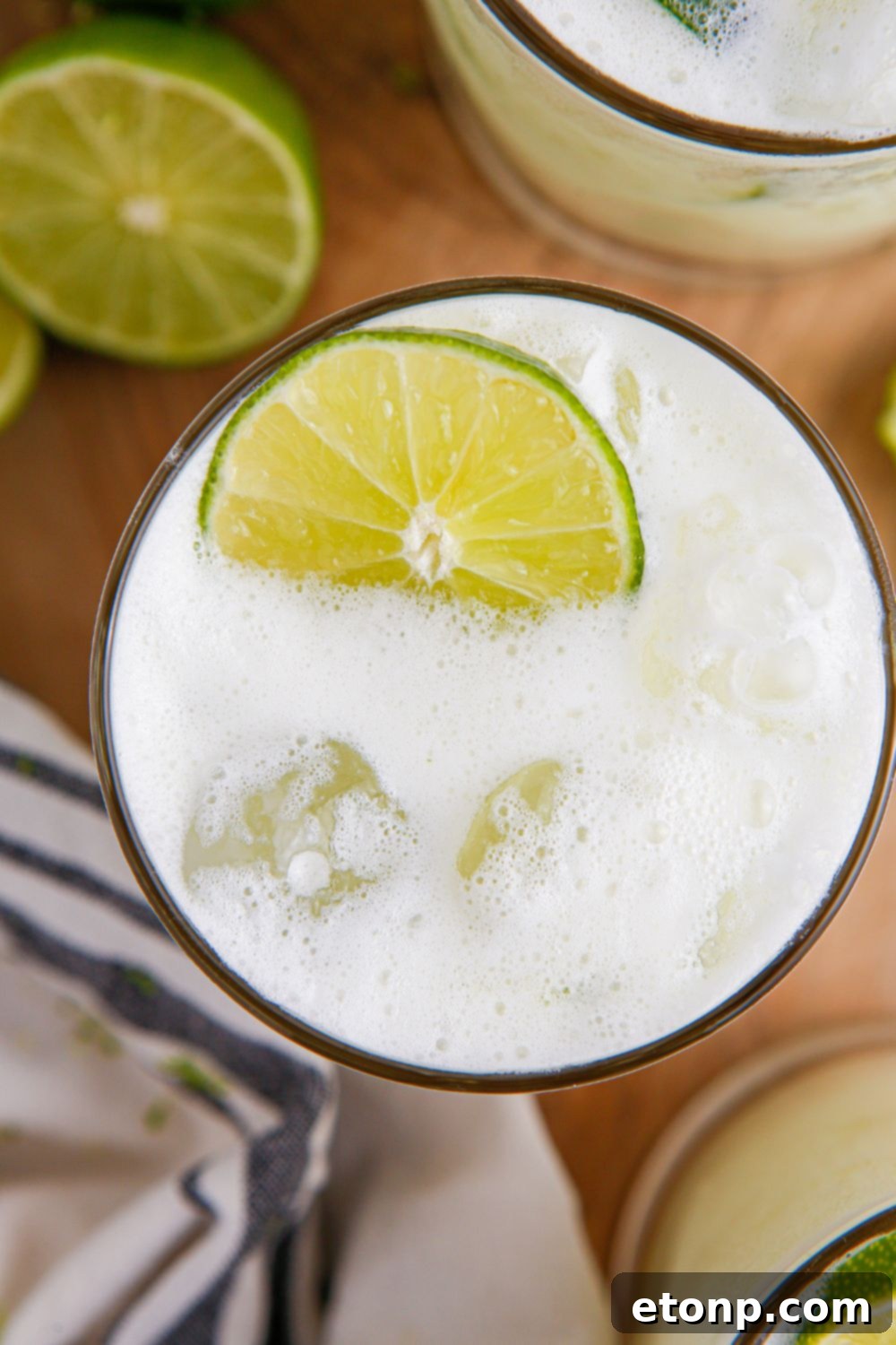overhead look of brazilian drink on the table