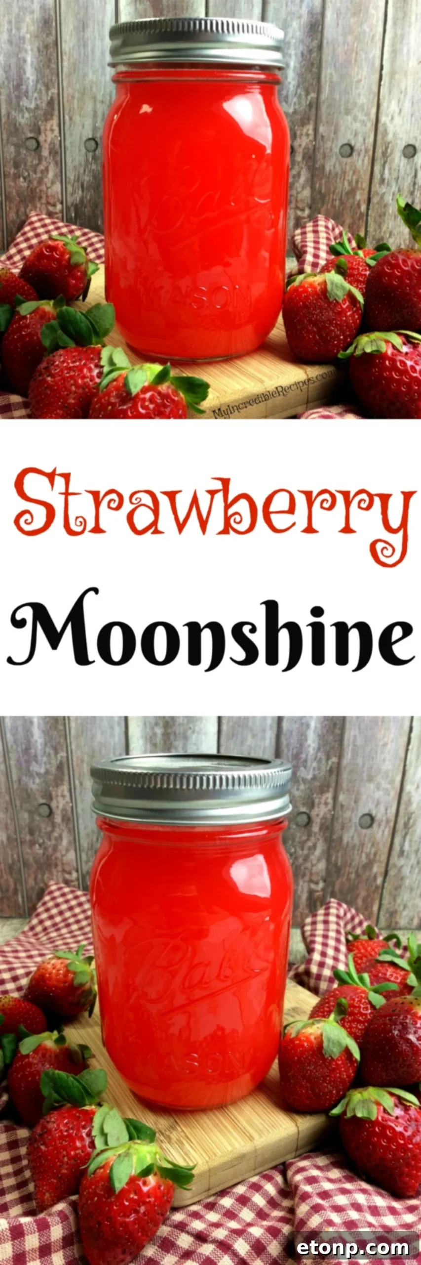 Large image of strawberry moonshine in glasses