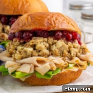 Leftover Turkey Sandwiches on table