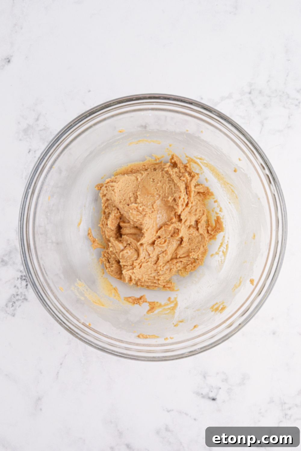 peanut butter, butter and powdered sugar mixed into a peanut butter texture