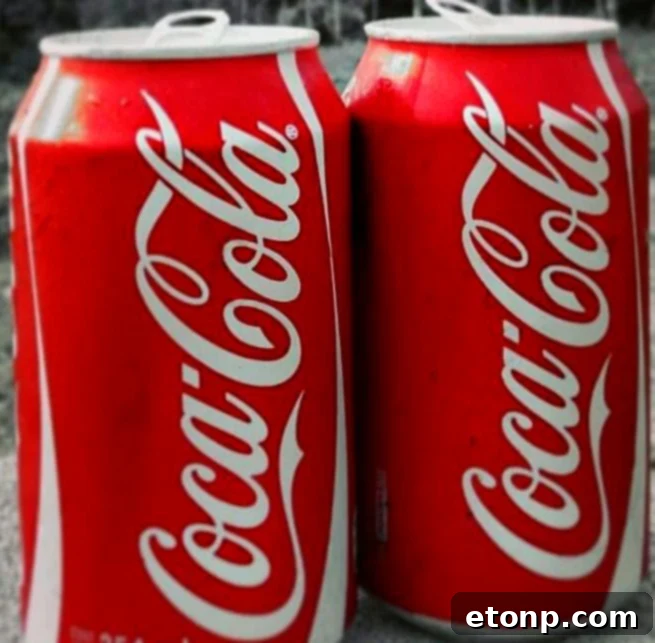 Coca-Cola and brown sugar, key ingredients for the ham glaze