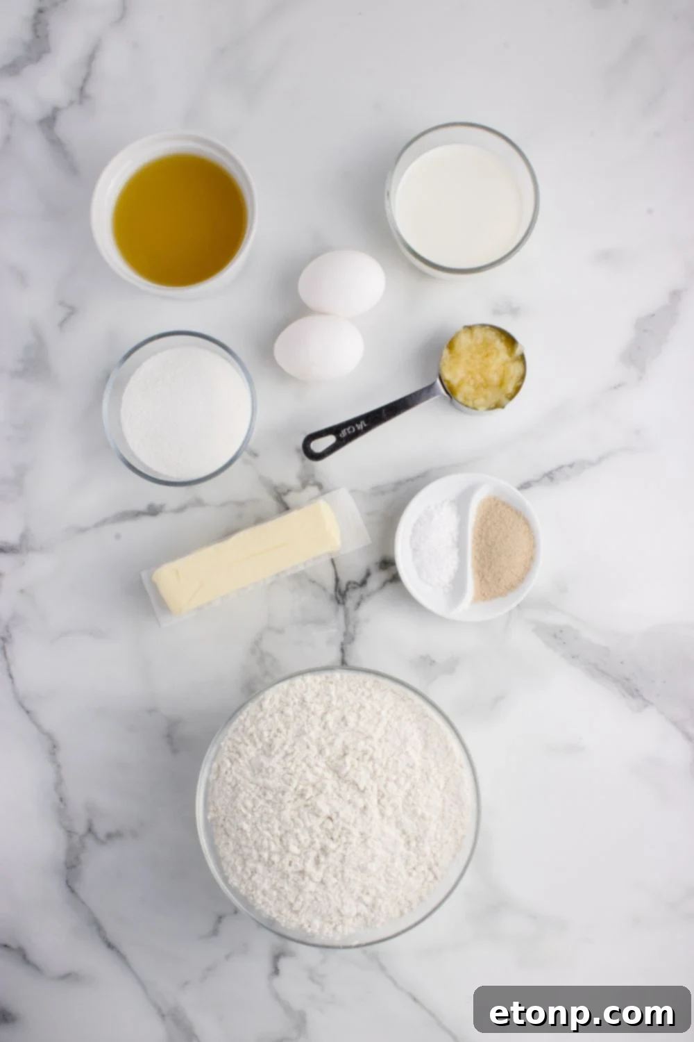 ingredients for Hawaiian Dinner Rolls