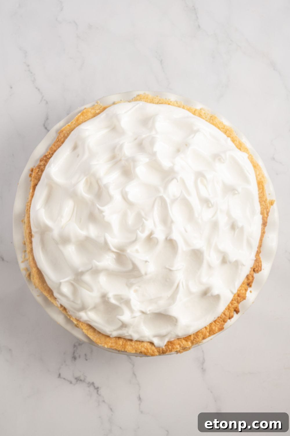 meringue topped Coconut Meringue Pie
