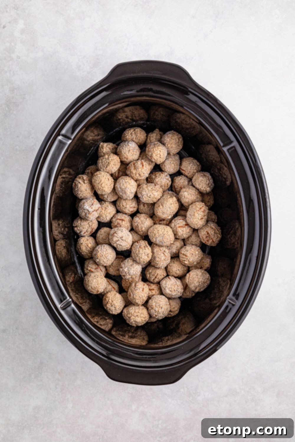 frozen meatballs in a crockpot