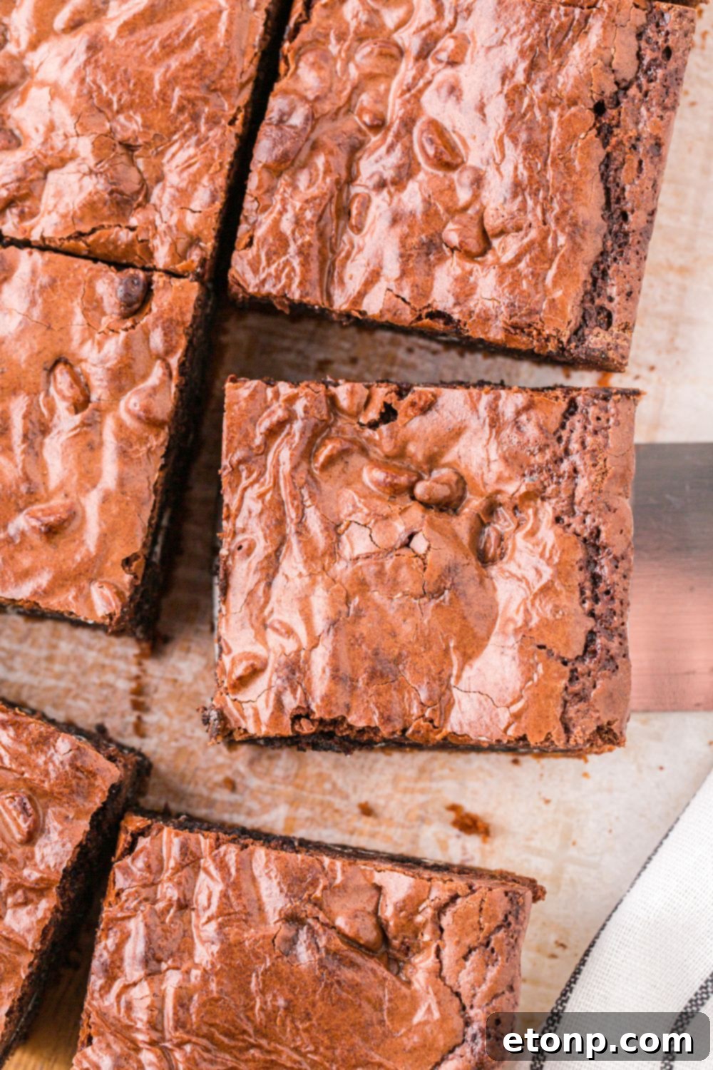 Slutty Brownies cut into squares and placed on a tray on table 