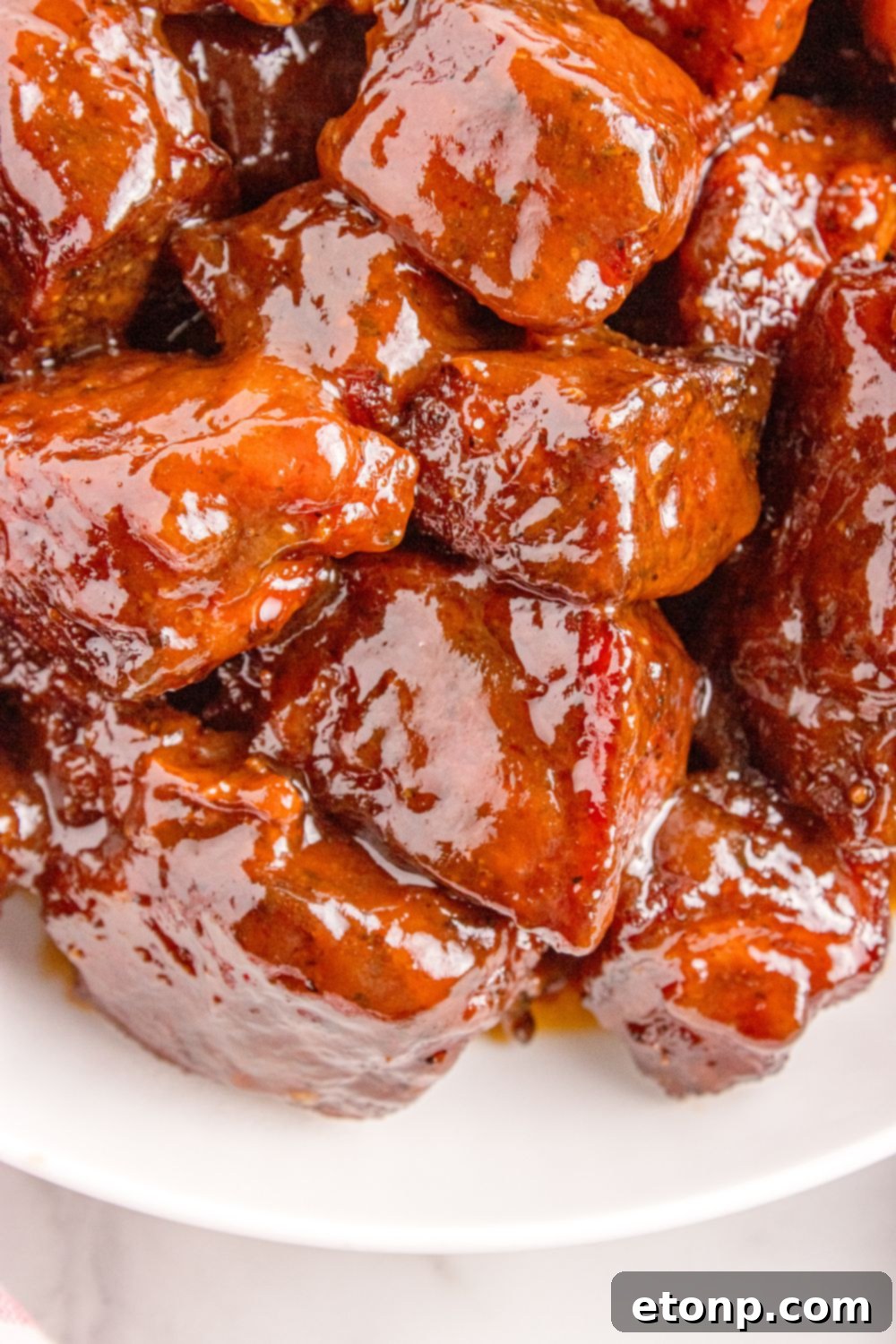 Chuck Roast Burnt Ends on a plate