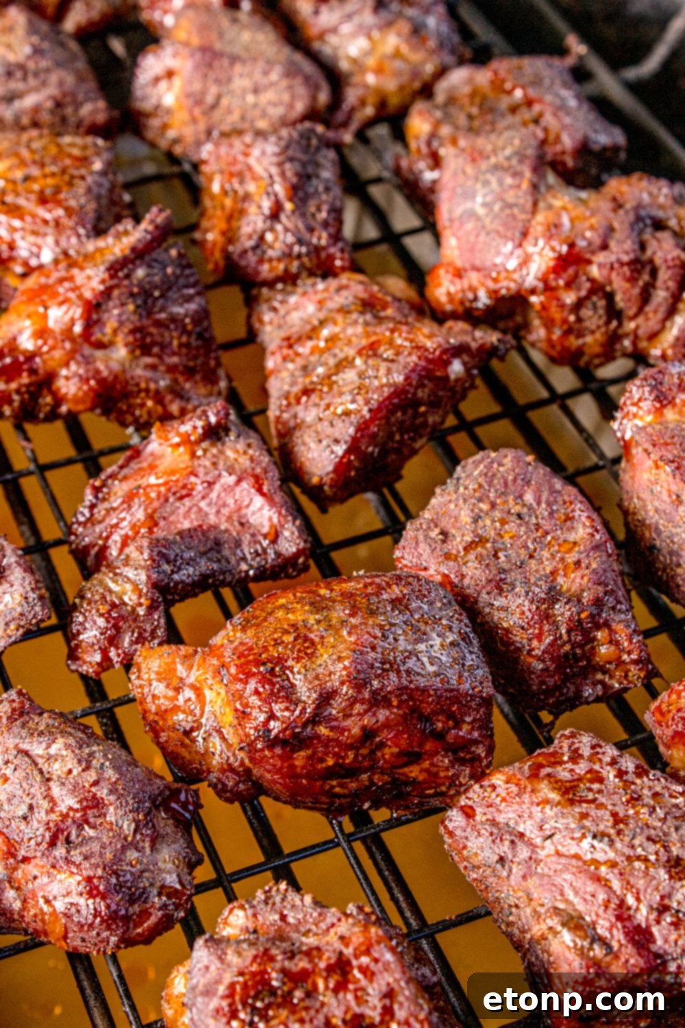 close up of beef roast being grilled