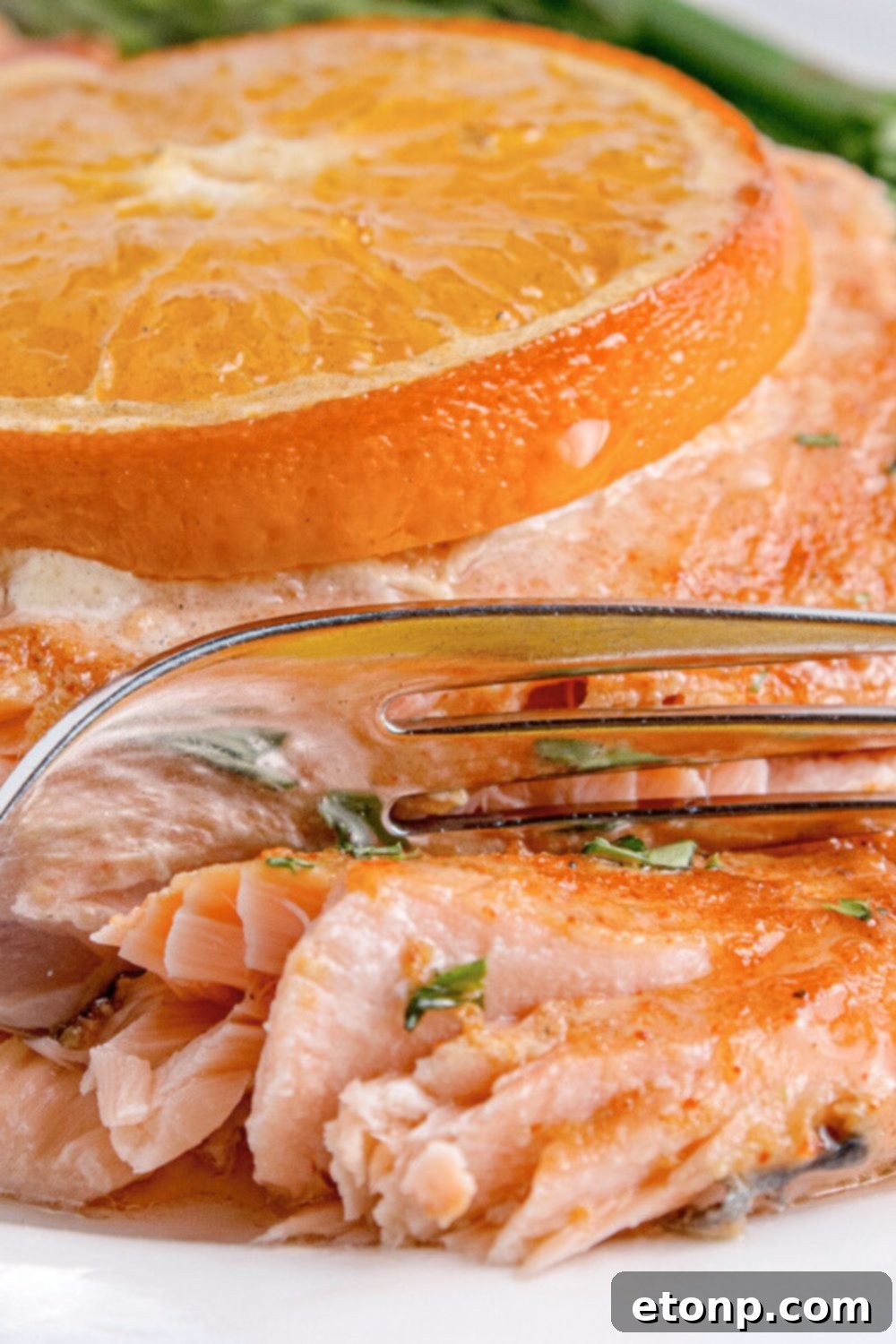 Simple Grilled Honey Mustard Salmon Foil Packets 20 Grilled Honey Mustard Salmon with a fork cutting into the salmon