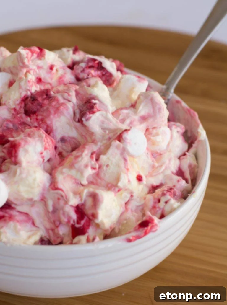 Raspberry Marshmallow Fluff Salad