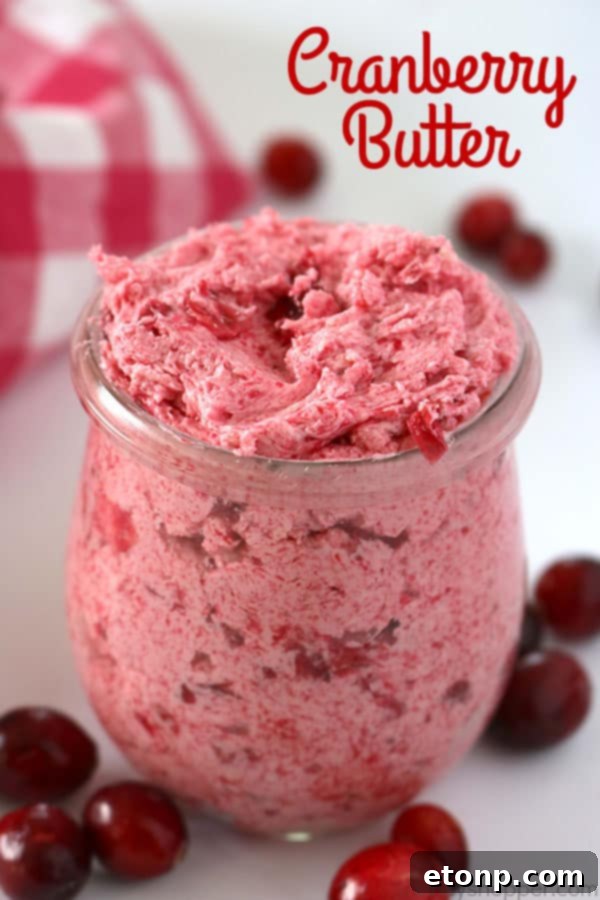 Cranberry Butter for Rolls and Bagels