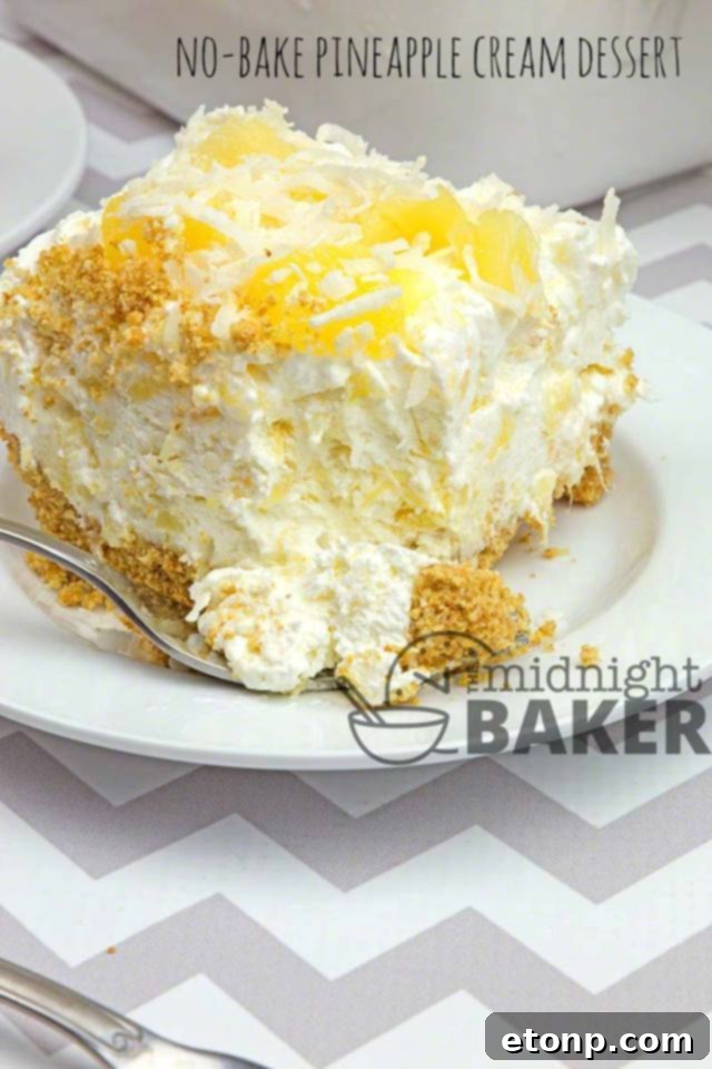 No-Bake Pineapple Cream Dessert