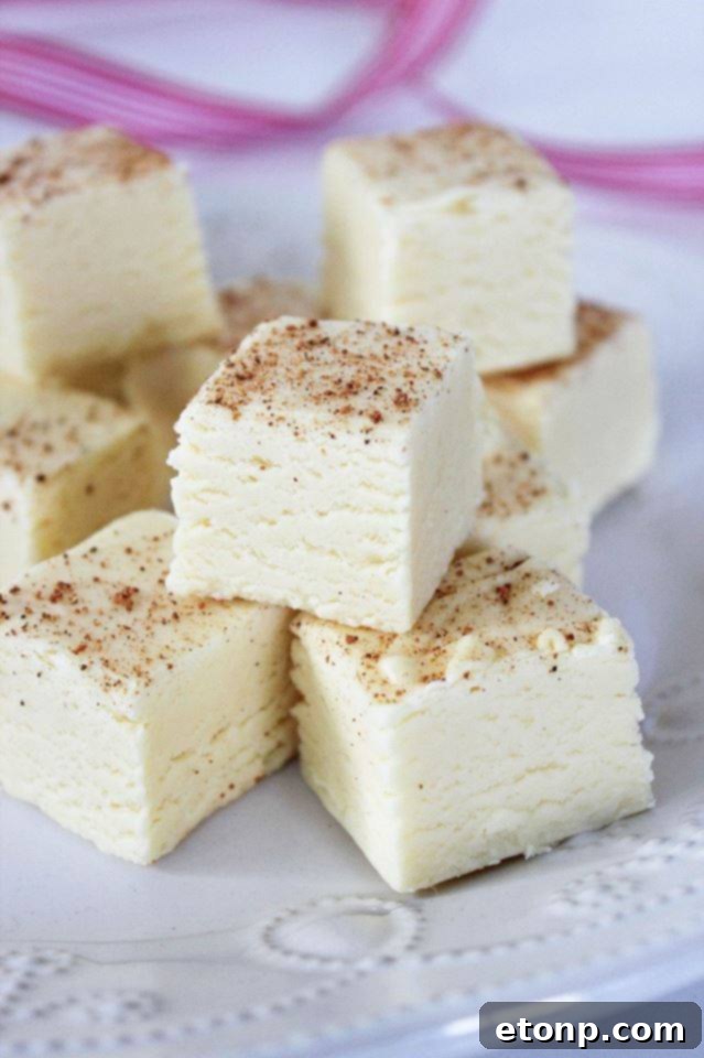 Eggnog Fudge for the Holidays
