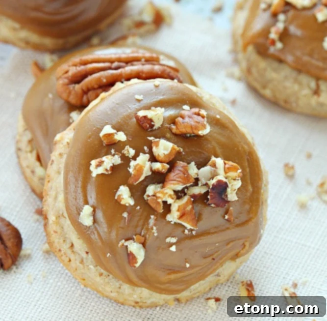 Brown Sugar Pecan Cookies with Frosting