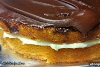Decadent Boston Cream Poke Cake