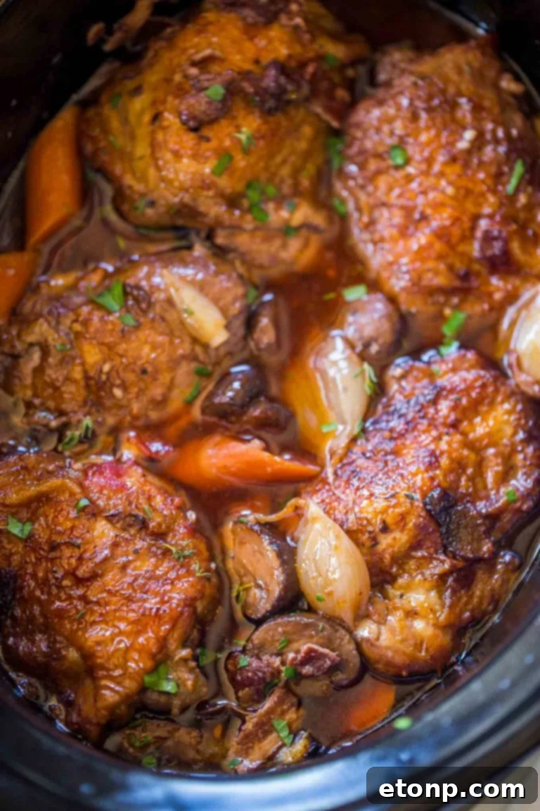Slow Cooker Coq Au Vin