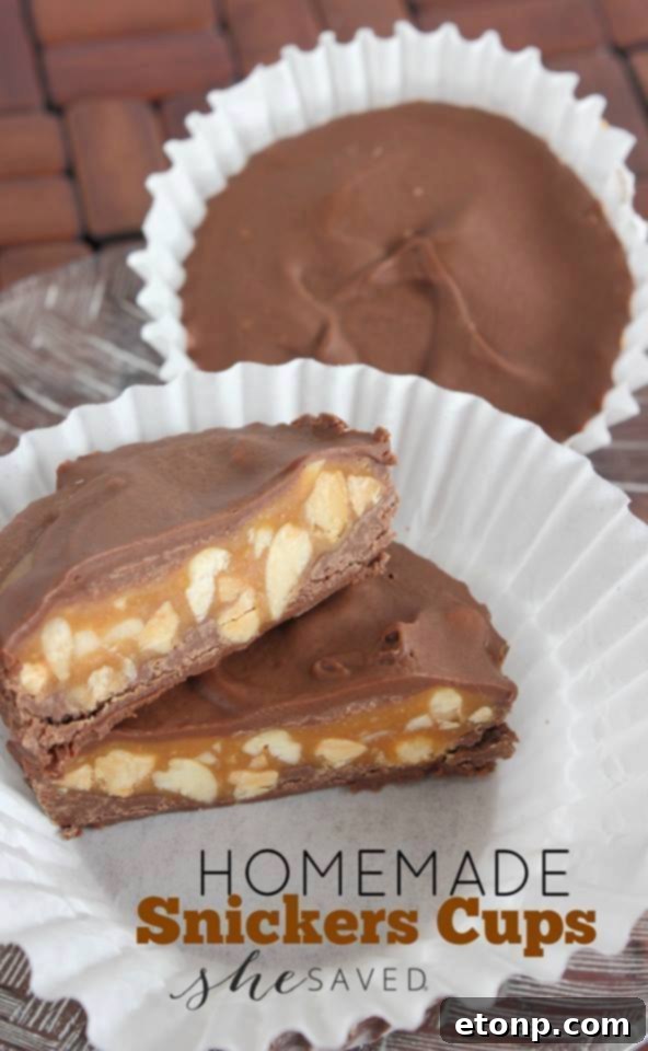 Homemade Snickers Snack Cups