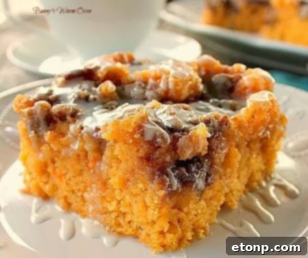 Sweet Potato Cinnamon Roll Cake
