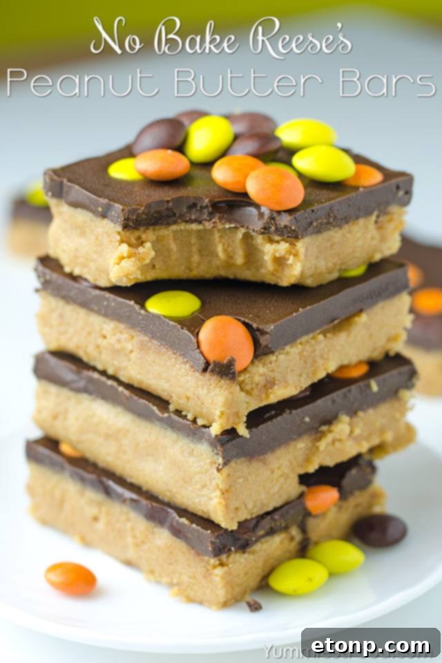 No Bake Reese's Peanut Butter Bars