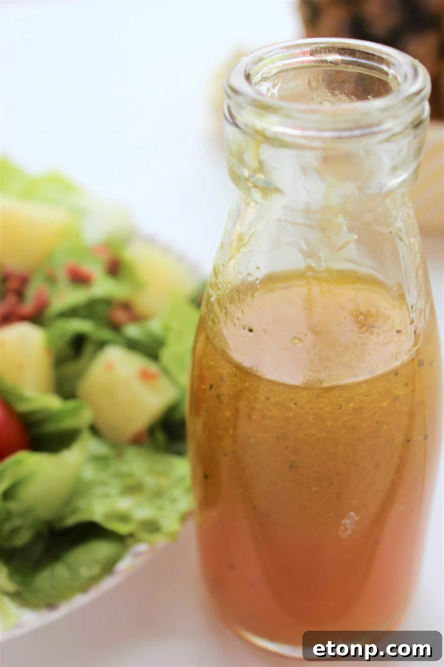 Fresh salad with Pineapple Vinaigrette dressing