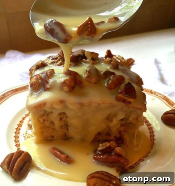 Decadent Southern Pecan Praline Cake with Glaze