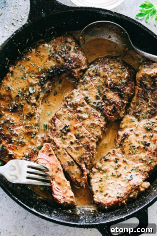 Perfectly Seared Skillet Bourbon Steak