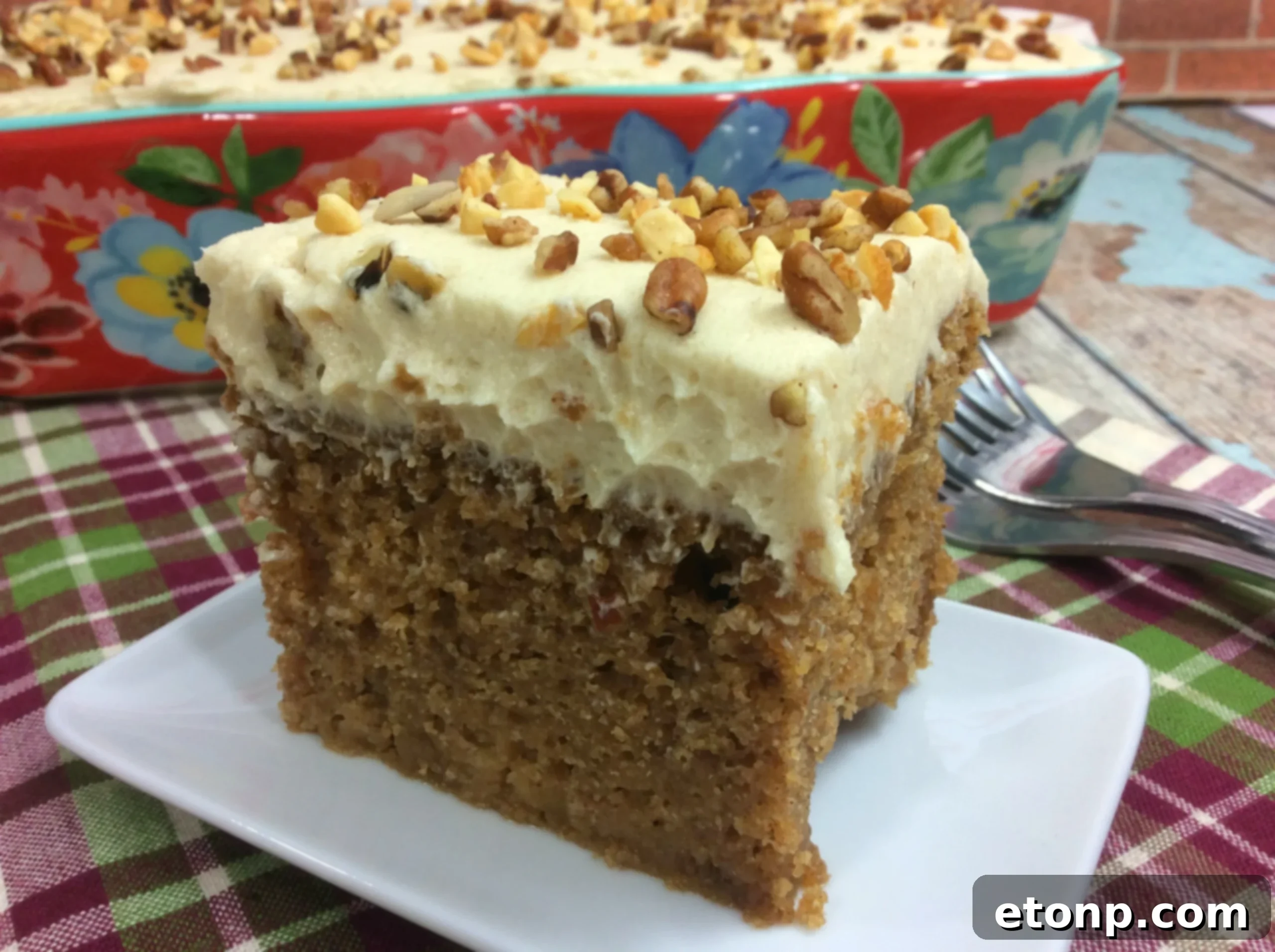 A freshly baked Fall Preacher Cake cooling in a pan, filling the air with autumn aromas