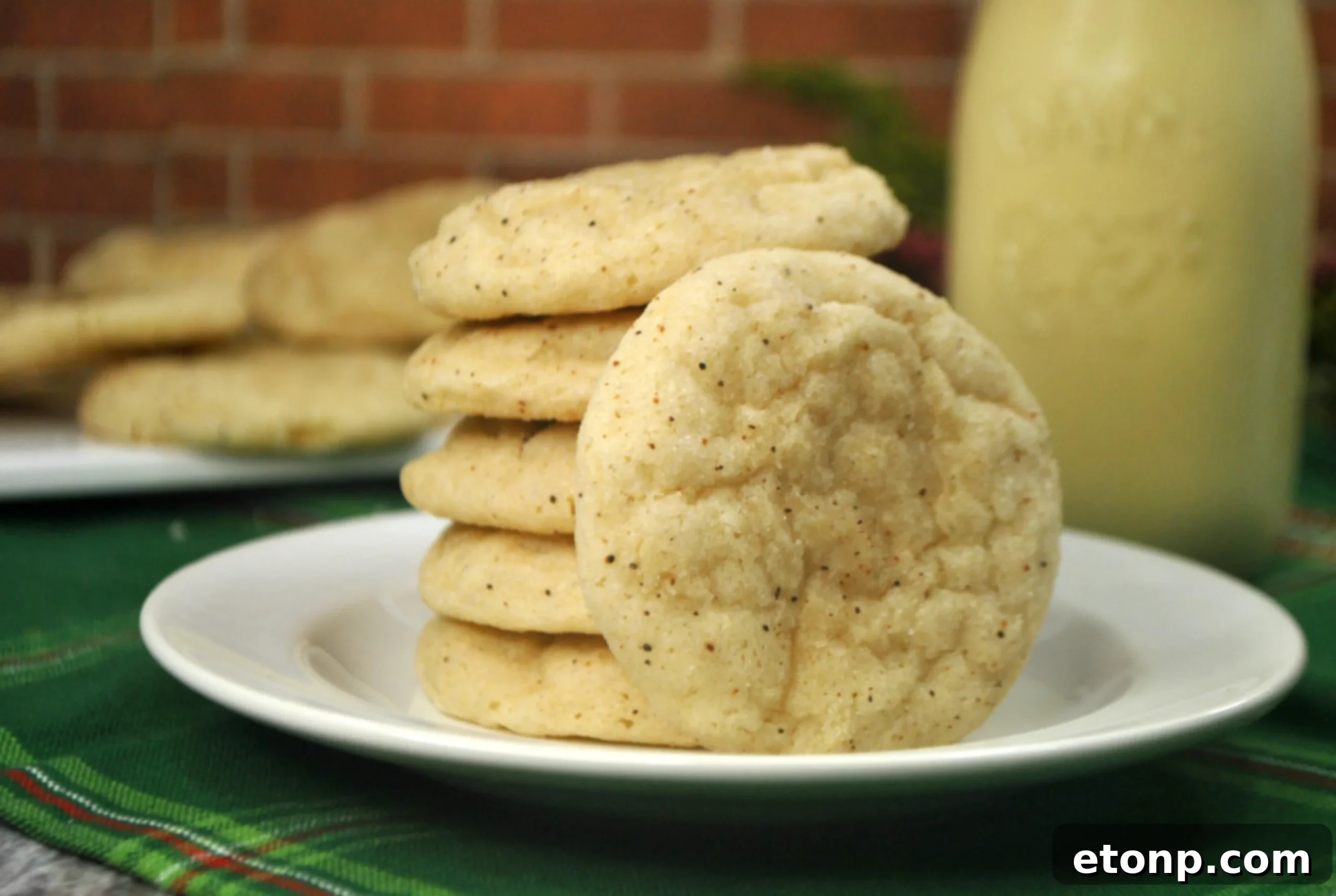 A final close-up of the delightful eggnog cookies, ready to be enjoyed.
