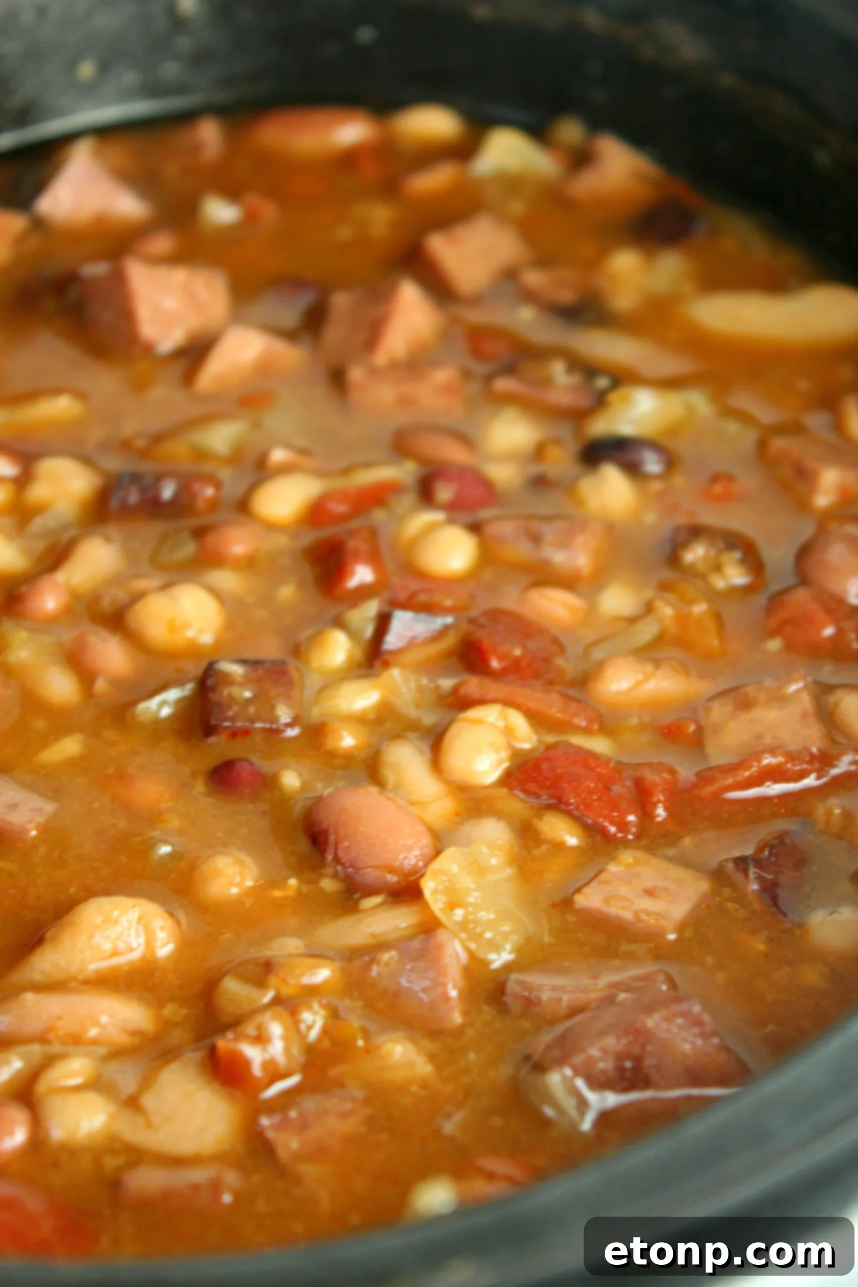 Hearty Ham and Bean Crock-Pot Classic 6 Delicious Slow Cooker Ham and Bean Soup ready to eat