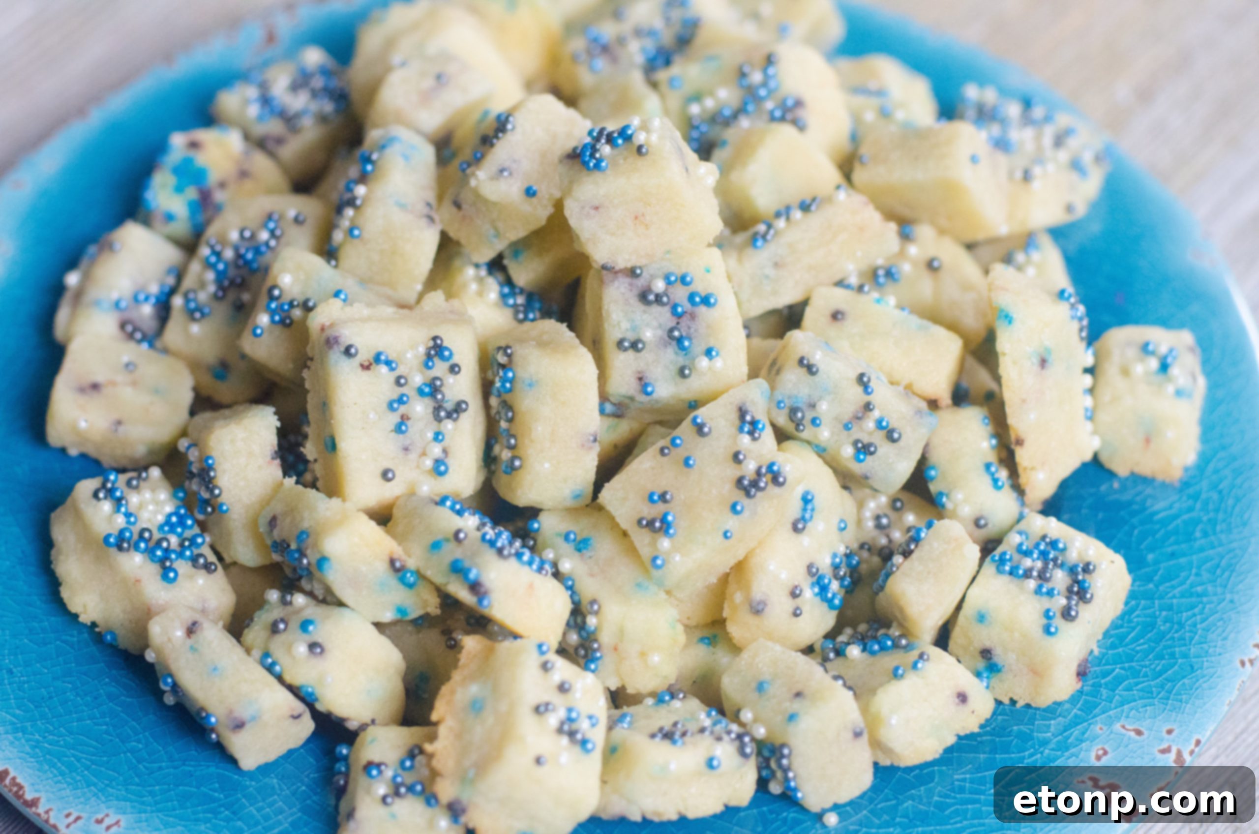 A collection of homemade Winter Shortbread Bites, artfully arranged and ready to be enjoyed or gifted.