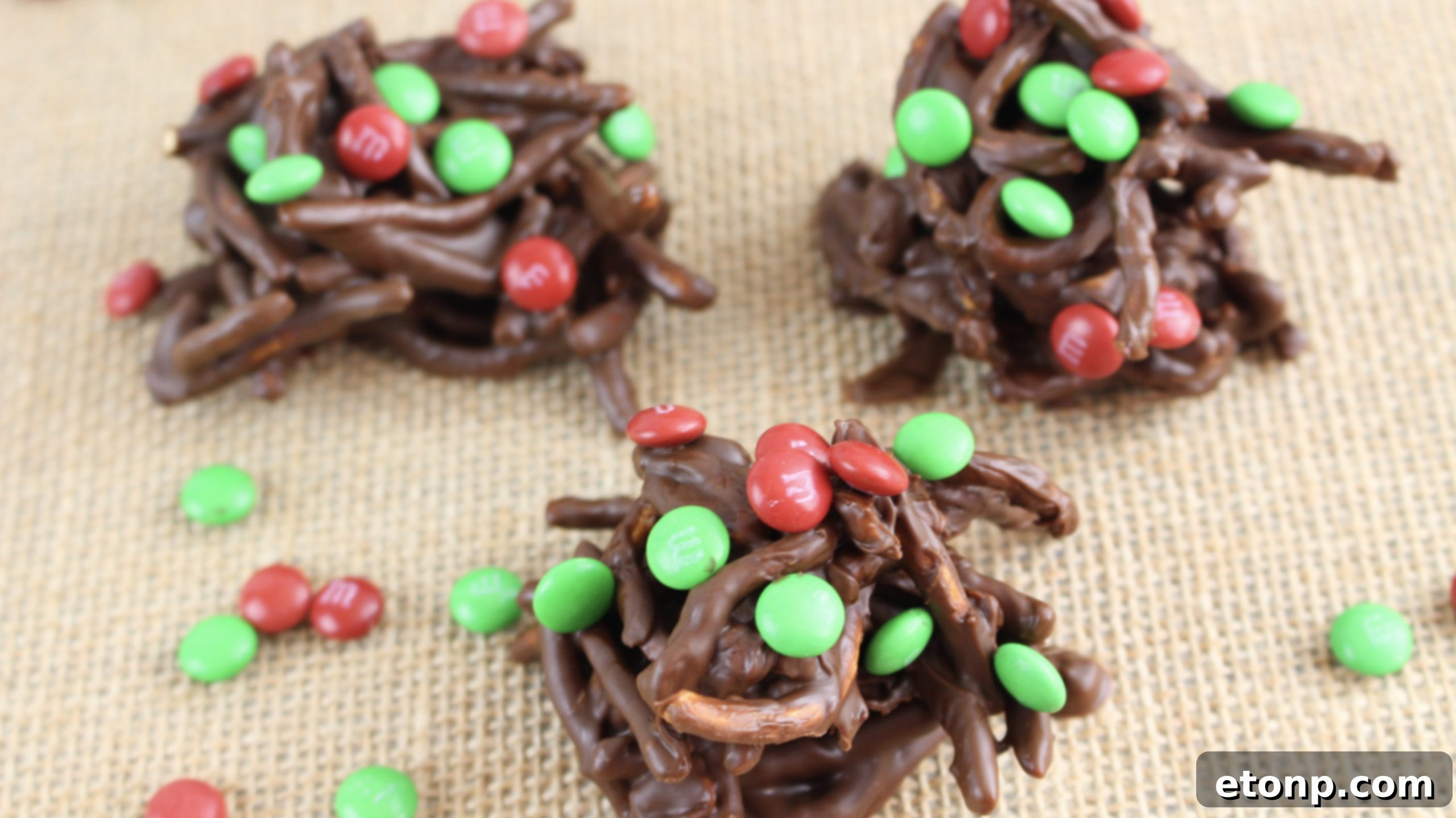 A tray of freshly made chocolate haystacks, ready to be refrigerated for setting.
