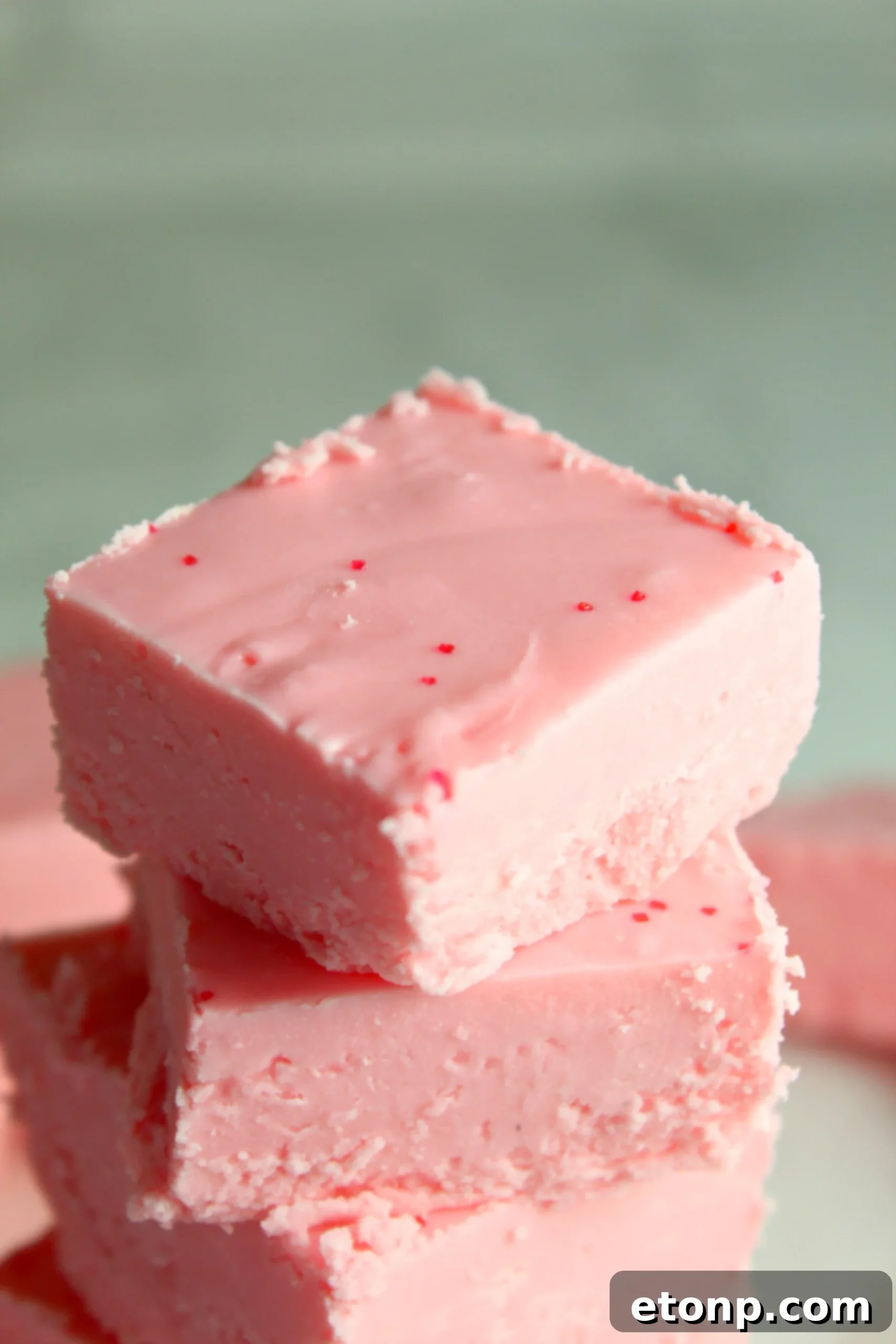 Effortless Strawberry Two-Ingredient Fudge 7 Ingredients for strawberry no-bake fudge: frosting and melting candy