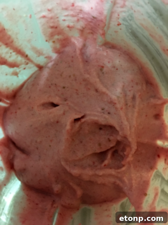 Strawberry White Chocolate Milkshake In-Process Step 4