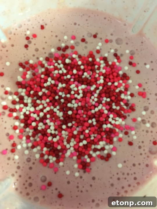 Strawberry White Chocolate Milkshake In-Process Step 7