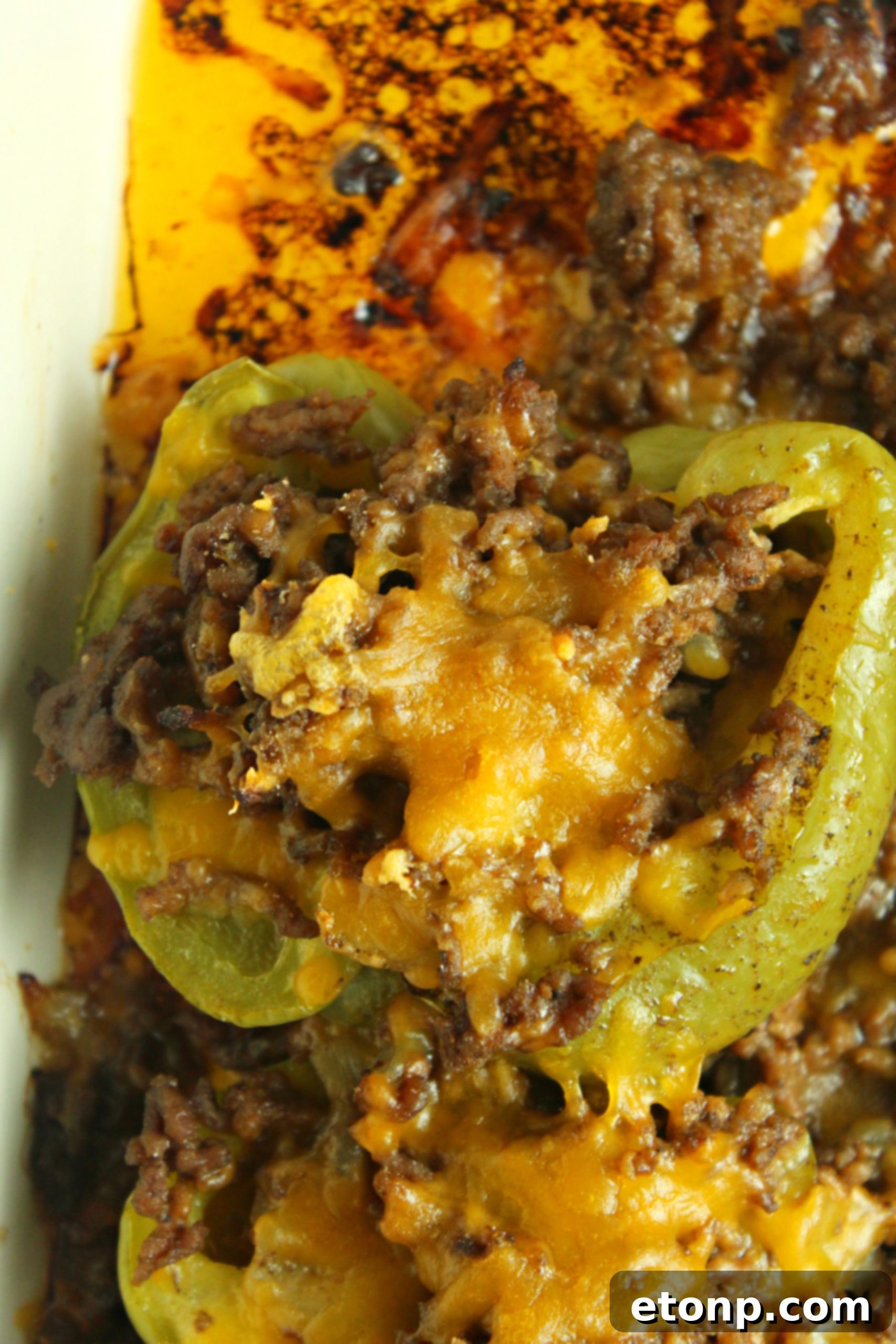 Philly Cheesesteak Pepper Boats 8 Ingredients for a slow cooker stuffed pepper recipe, including various spices.