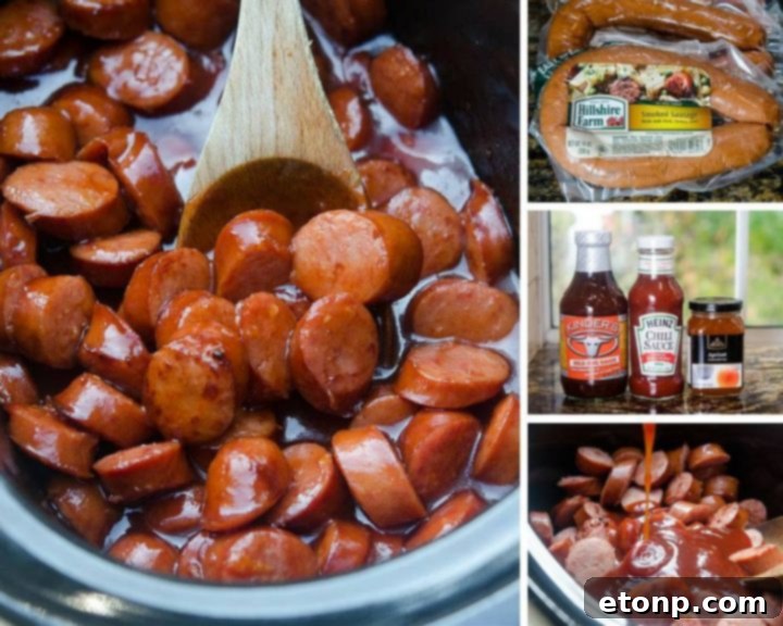 Crock-Pot BBQ Cocktail Sausage - easy party appetizer