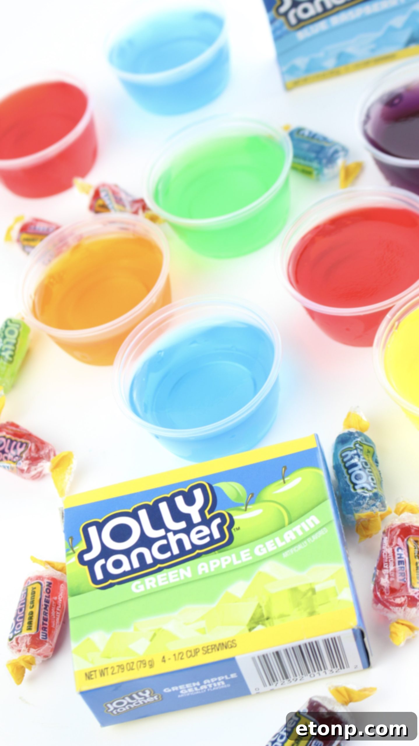Several neatly stacked Jello Shot cups, ready for storage or transport