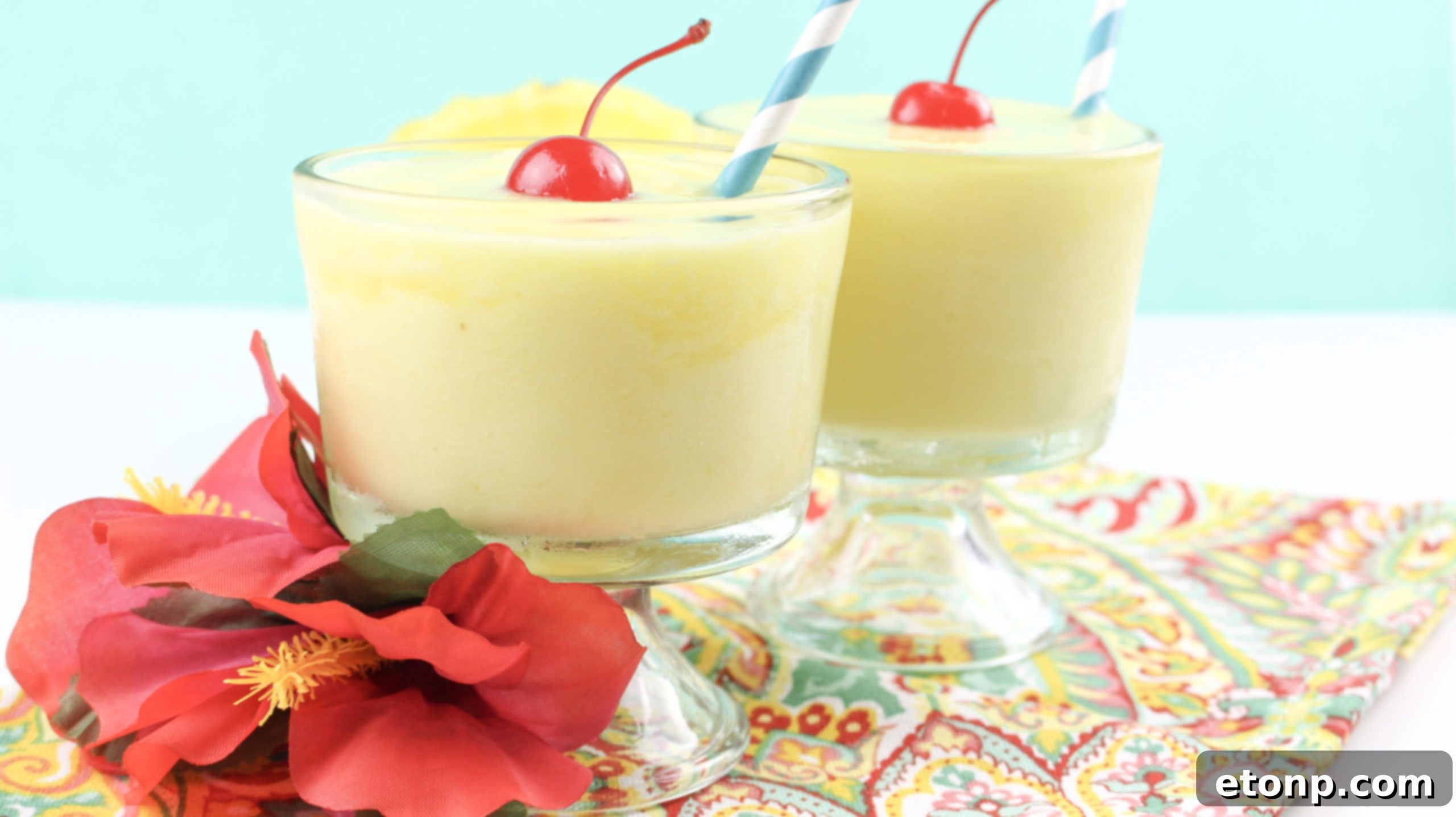 Dole Pineapple Whip in a cup with a straw, capturing its irresistible texture
