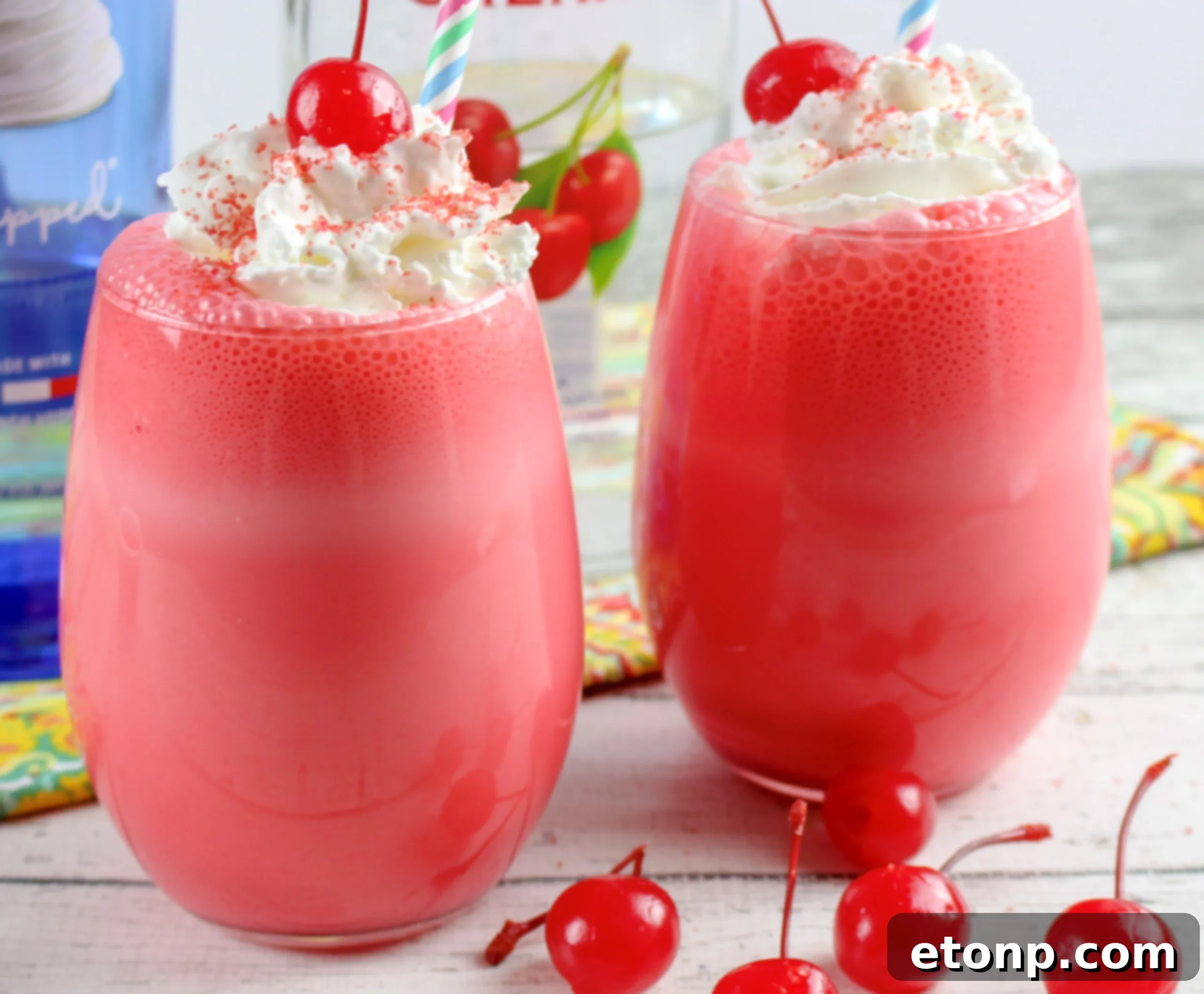 Preparing the Boozy Italian Cherry Ice Cream Soda with ice cream