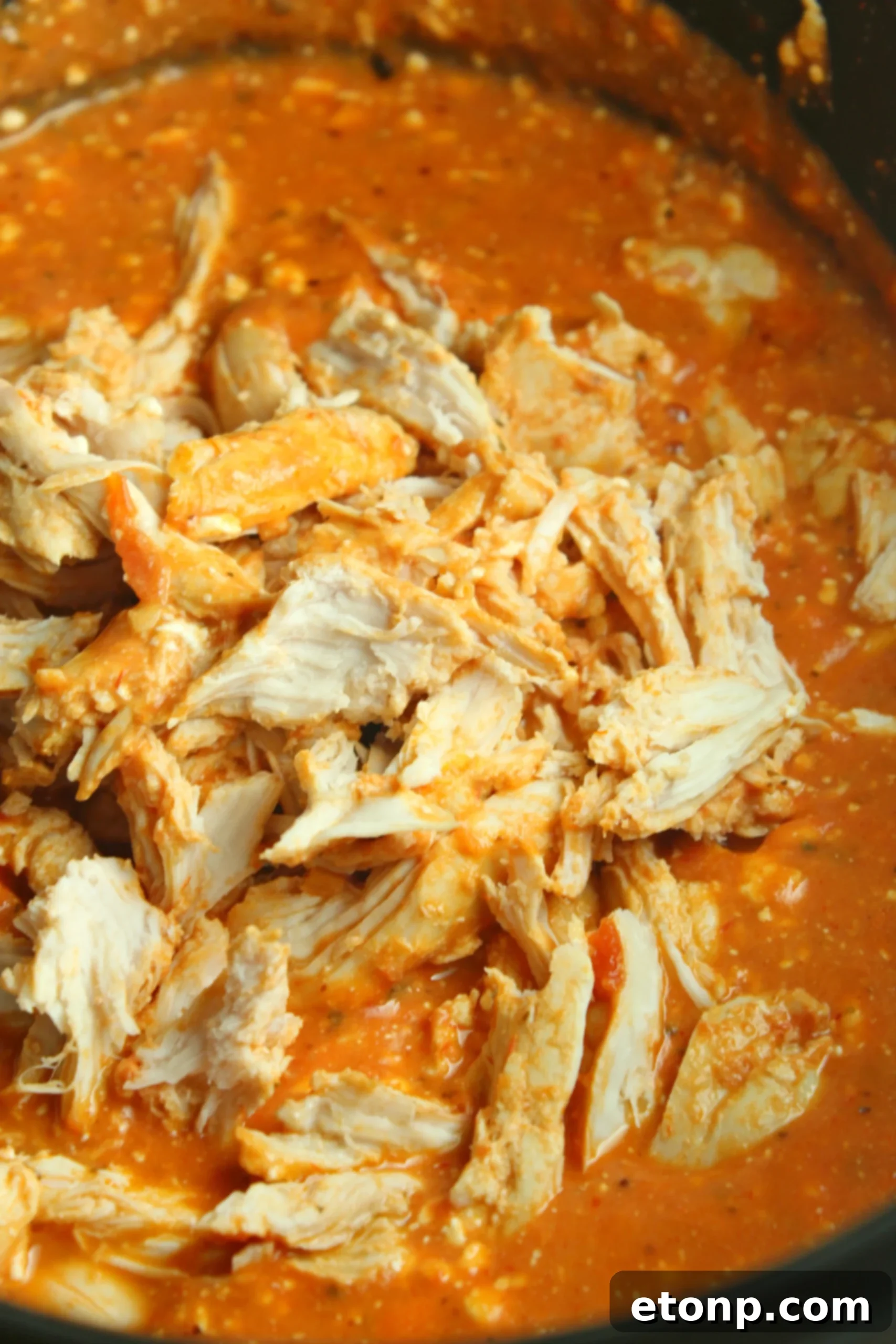 Ingredients for slow cooker creamy chicken rigatoni displayed before cooking