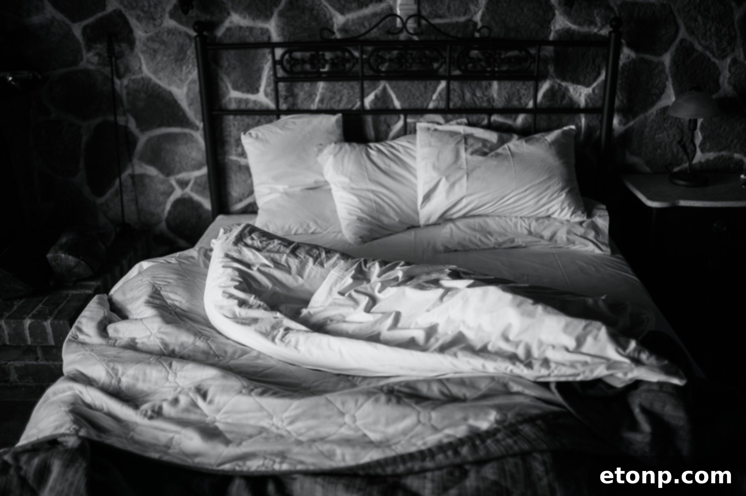 Unmade bed airing out, illustrating a surprising fact about hygiene.