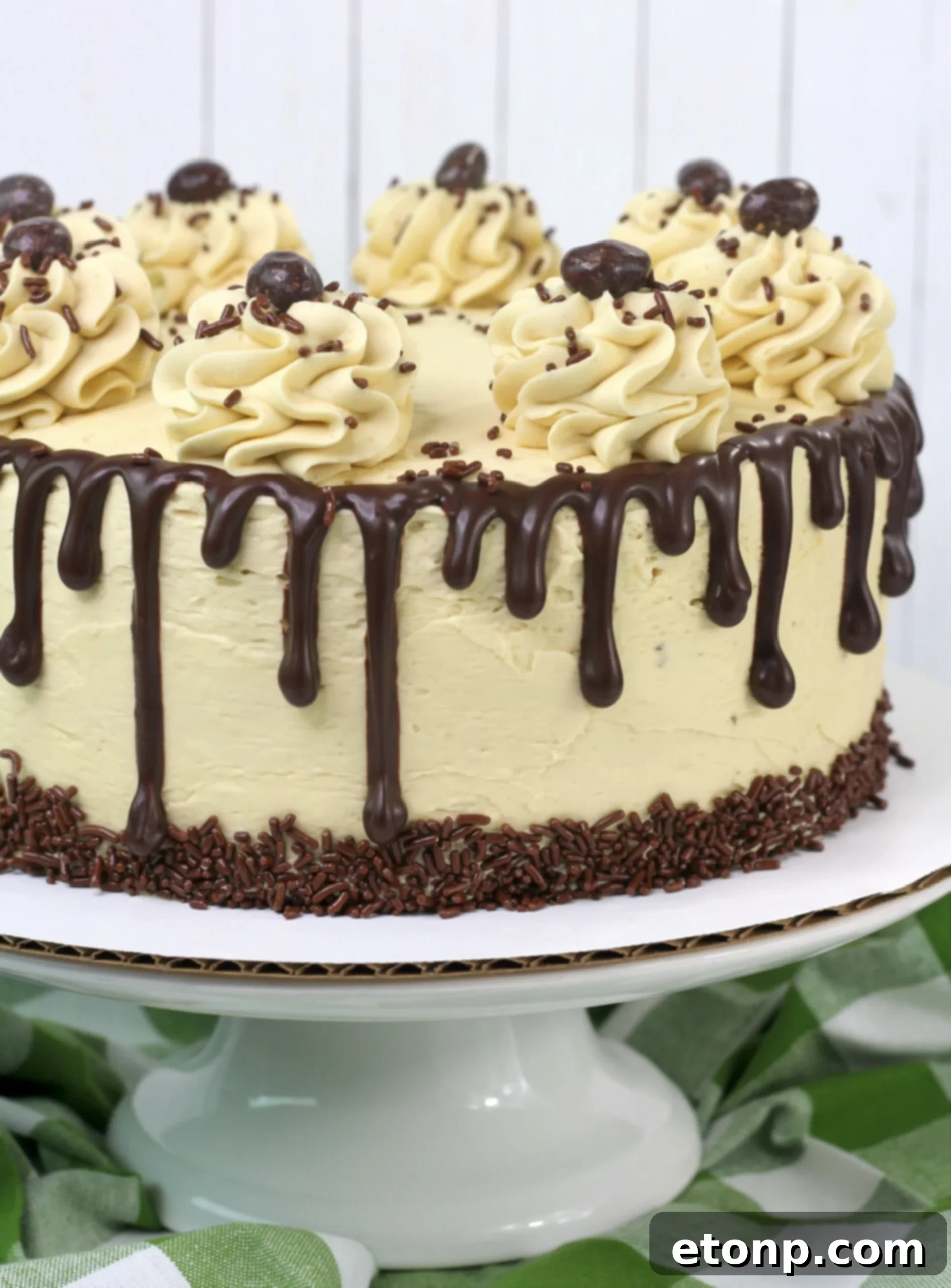Kahlua Chocolate Layered Cake with Ganache Drip