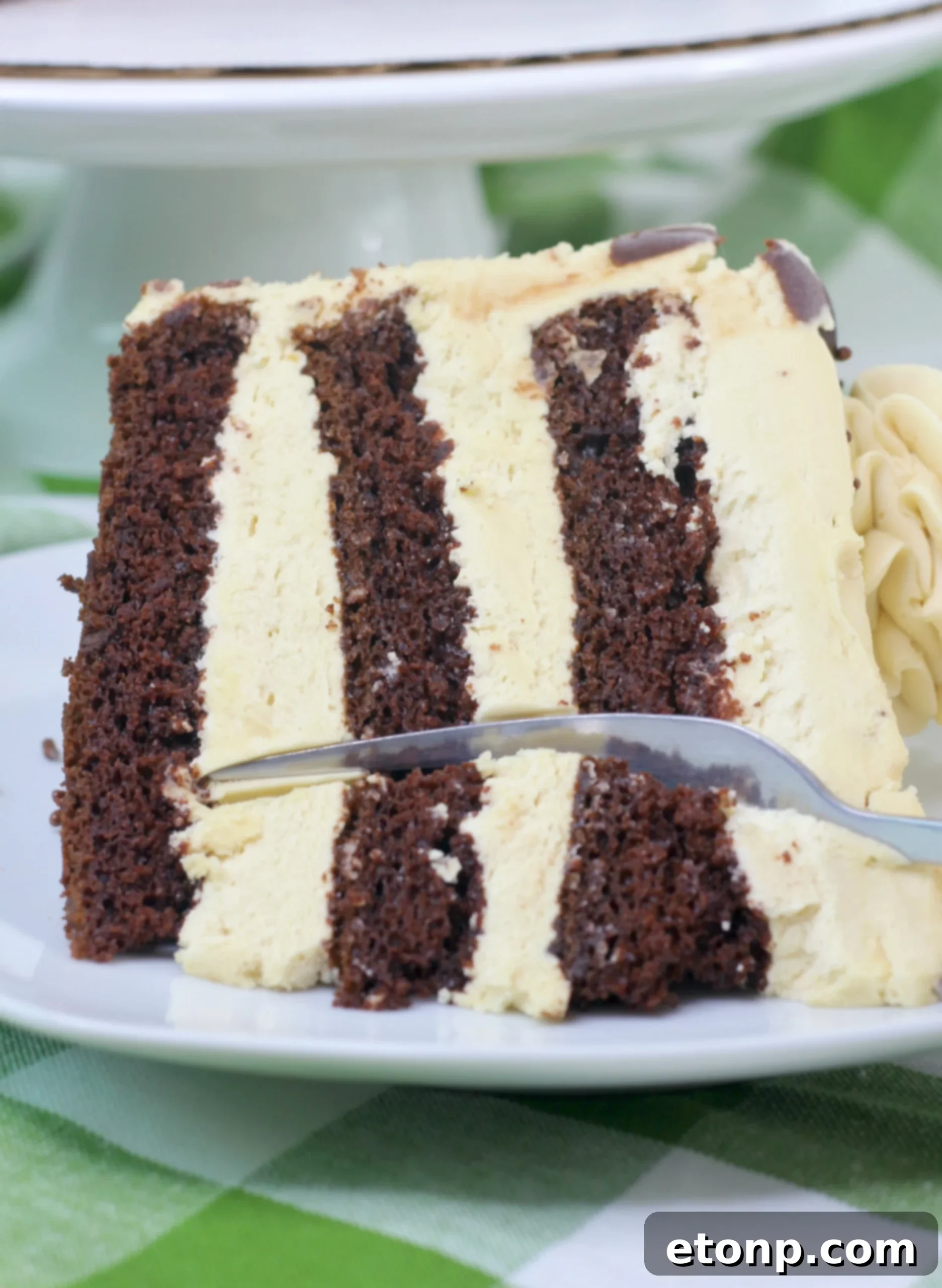 Kahlua Chocolate Layered Cake on display