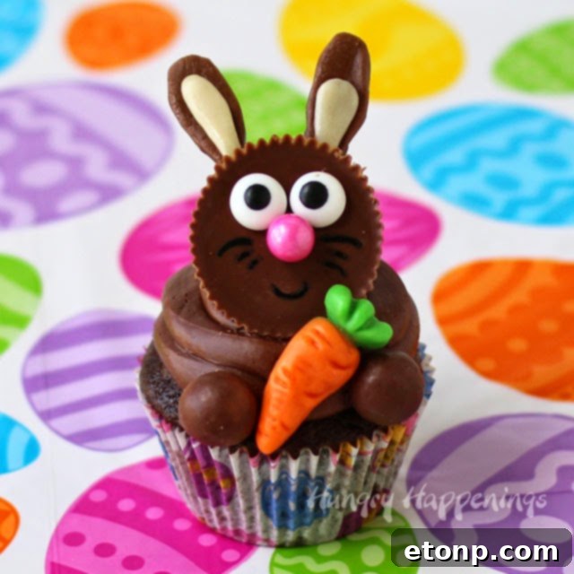 Assortment of Adorable Mixed Easter Cupcakes with various spring themes