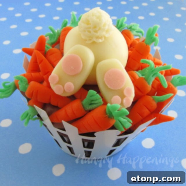 Cute Easter Bunny Cupcakes with marshmallow ears and candy eyes