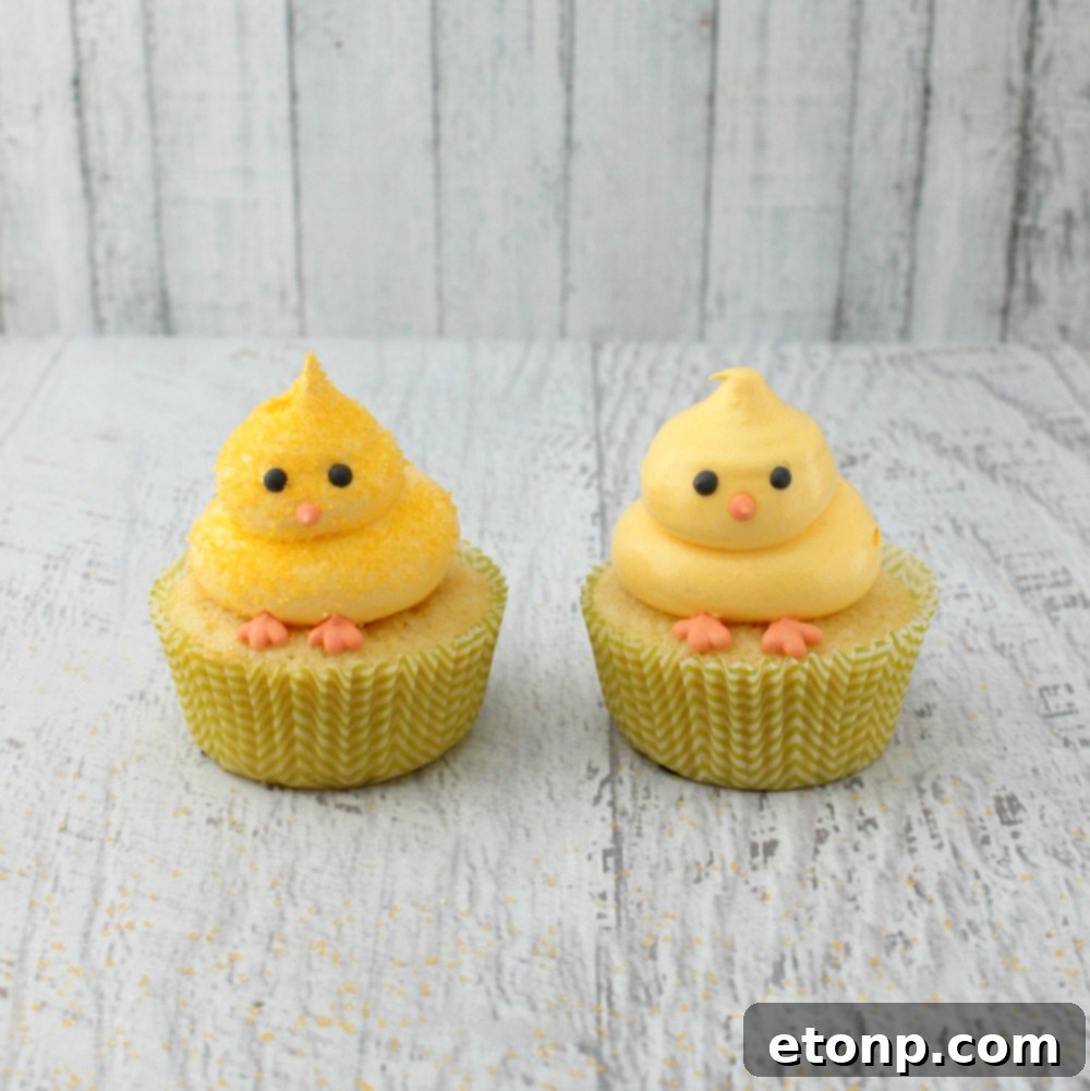 Funny Bunny Butt Cupcakes with white frosting and pink feet