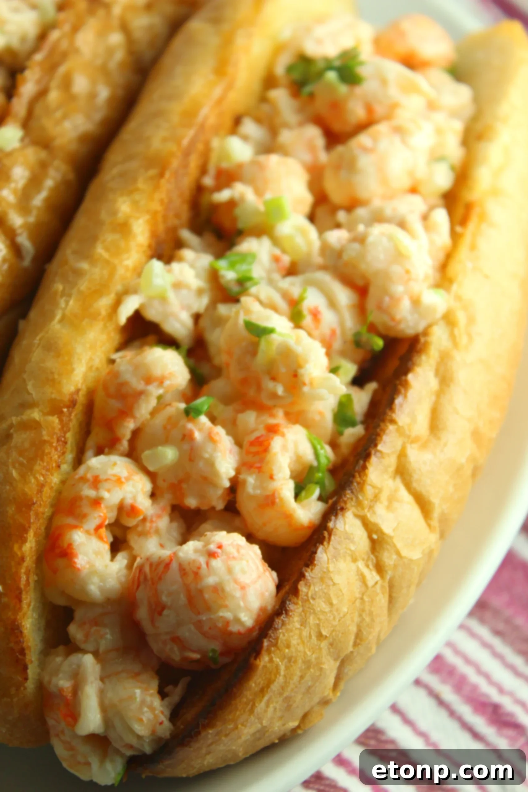 New England Lobster Roll made with a sweet Hawaiian roll