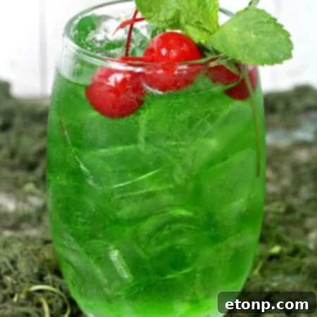 Close-up of a perfectly mixed Liquid Marijuana Cocktail in a glass